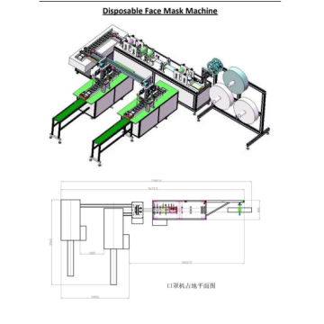 fully automatic 3 ply nonwoven fabric disposable  masks making machine production line